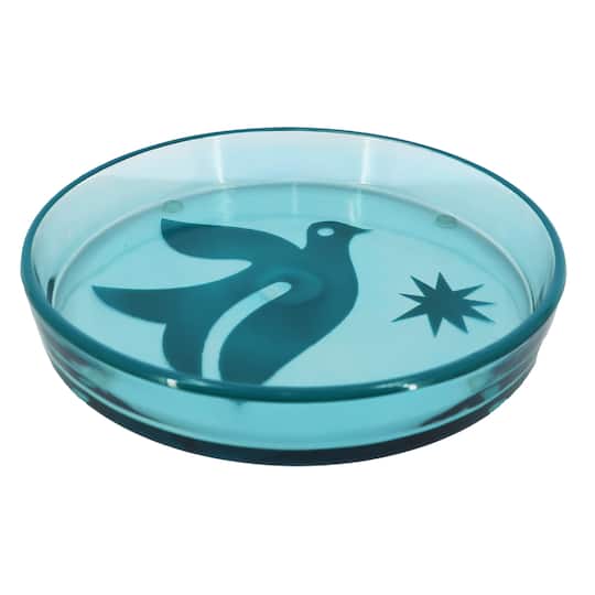 Jonathan Adler x Michaels 11" Blue Bird Art Glass Plate